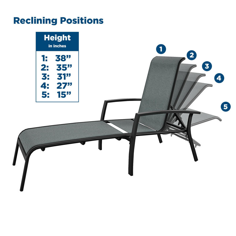 Huckstep Outdoor Metal Chaise Lounge
